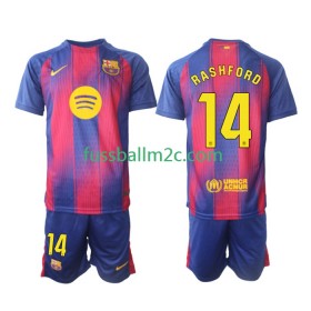 Fußballtrikots FC Barcelona Marcus Rashford 14 Kinder Heim Trikotsatz 2025-2026